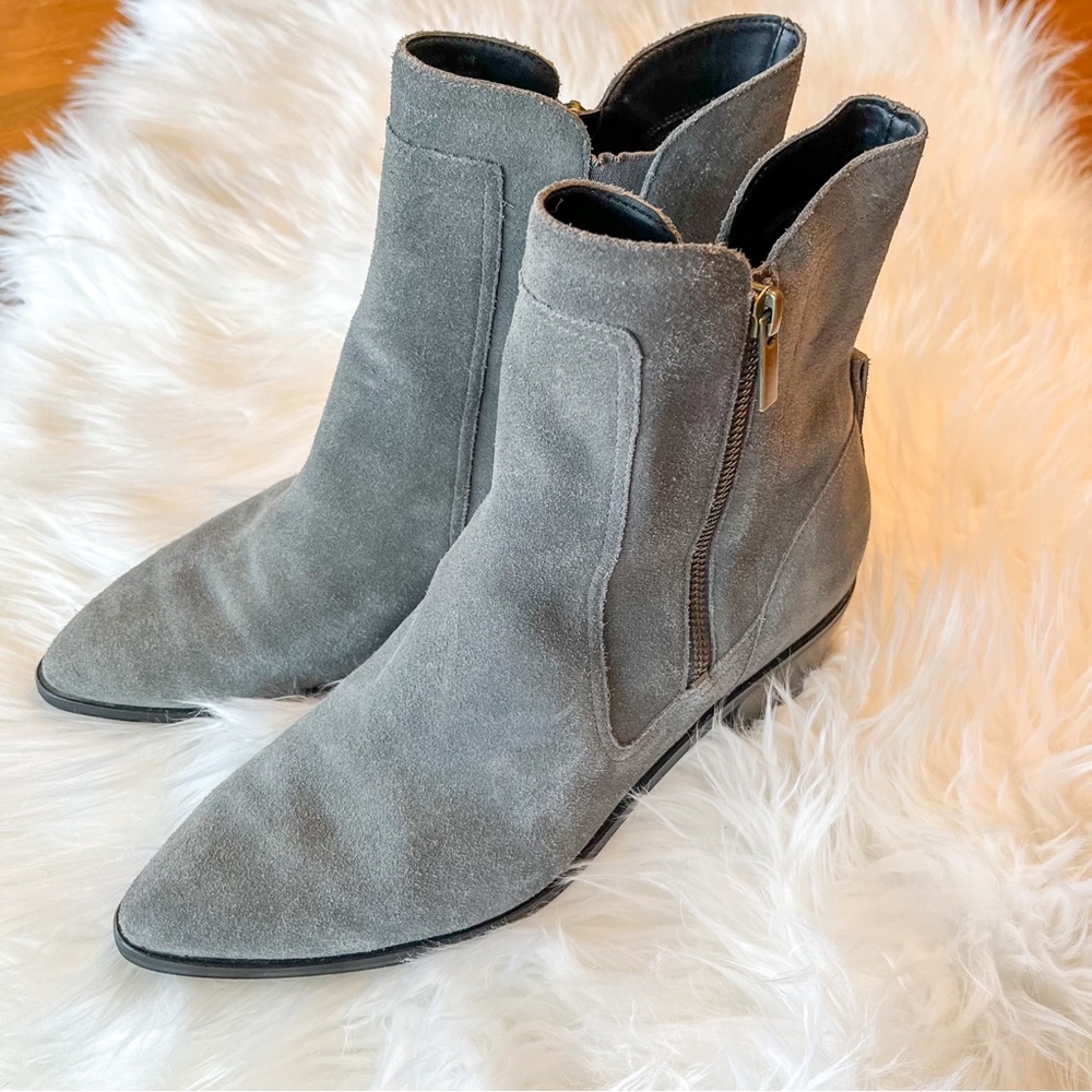NWOT - Cole Haan Gray Suede Booties - Size 11 M